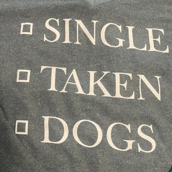 🦊💋 WILDFOX Single Taken Dogs V-Neck Baggy Beach Jumper Medium NWT - Picture 6 of 14